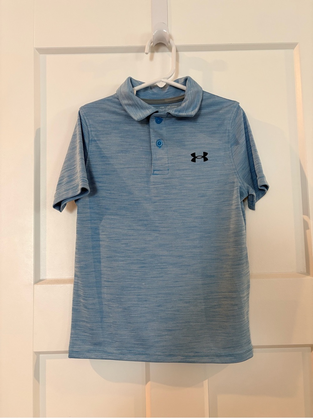 Under Armour Boys Light Blue Heather Polo